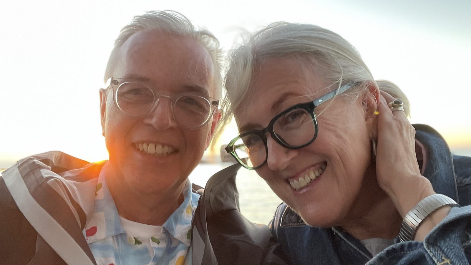 Sarah Demaree and Paul McManus at sunset